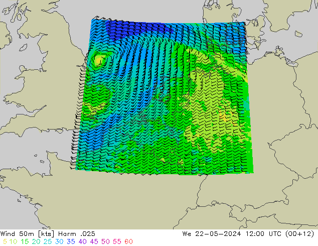 Wind 50m Harm .025 Mi 22.05.2024 12 UTC