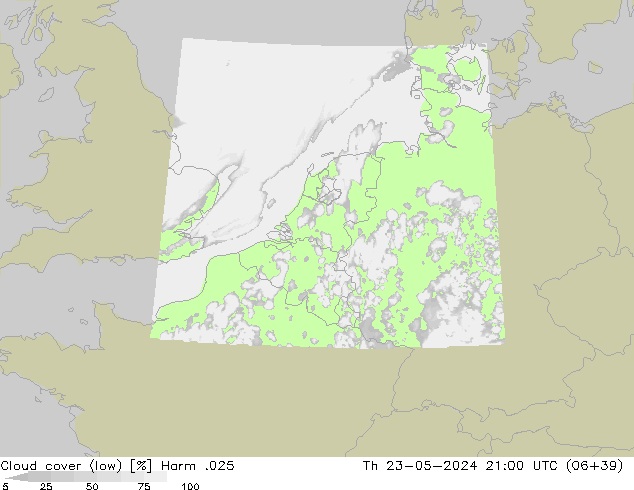 Nubes bajas Harm .025 jue 23.05.2024 21 UTC