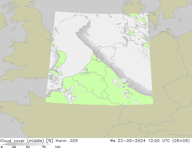 Wolken (mittel) Harm .025 Mi 22.05.2024 12 UTC
