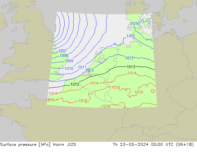 pressão do solo Harm .025 Qui 23.05.2024 00 UTC