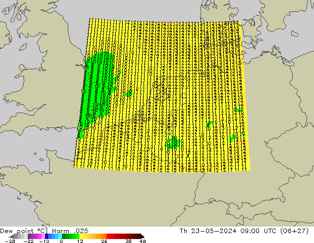 Dew point Harm .025 Th 23.05.2024 09 UTC