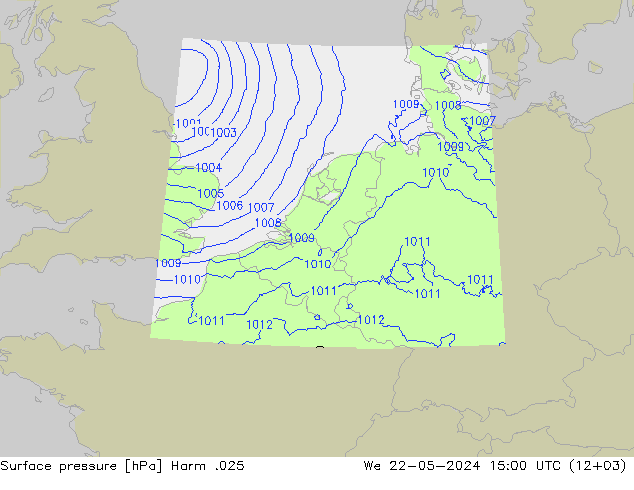 Luchtdruk (Grond) Harm .025 wo 22.05.2024 15 UTC