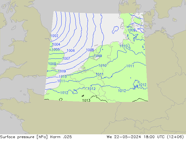 Luchtdruk (Grond) Harm .025 wo 22.05.2024 18 UTC