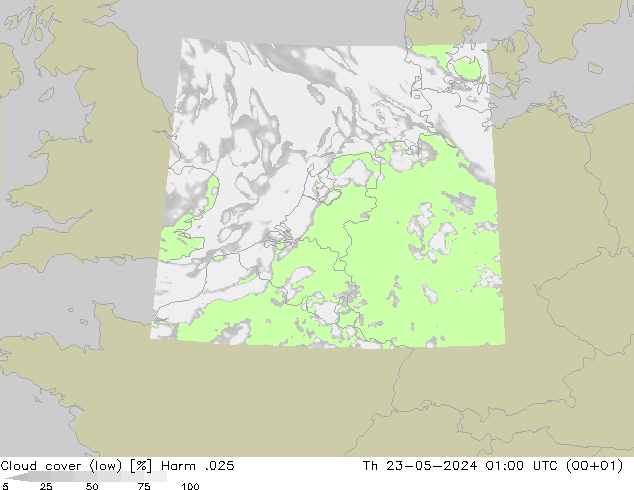Nubes bajas Harm .025 jue 23.05.2024 01 UTC