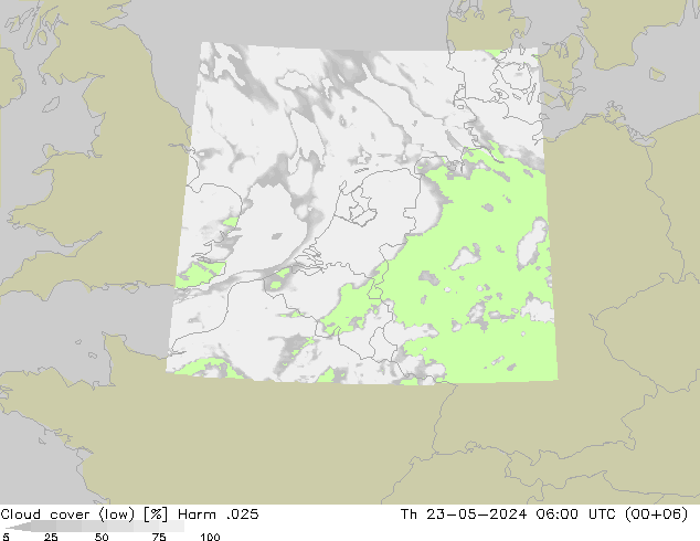 Nubes bajas Harm .025 jue 23.05.2024 06 UTC