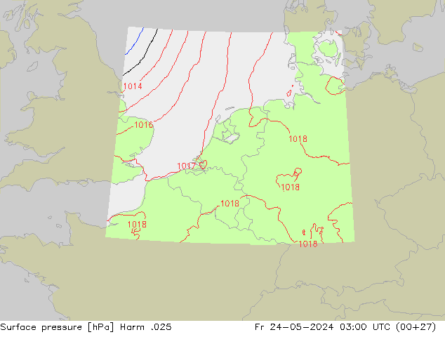 Luchtdruk (Grond) Harm .025 vr 24.05.2024 03 UTC