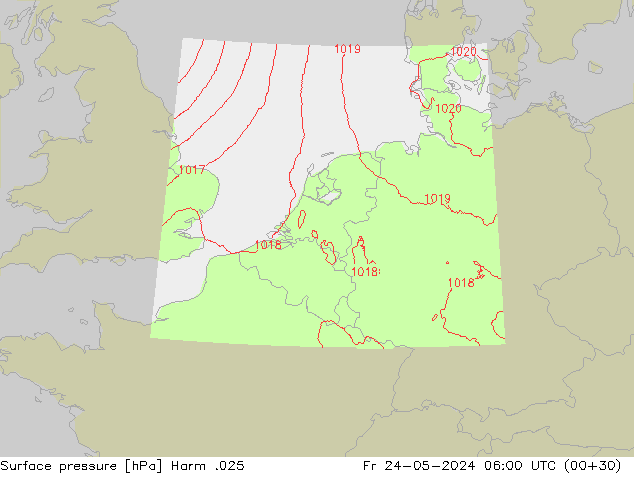 Luchtdruk (Grond) Harm .025 vr 24.05.2024 06 UTC