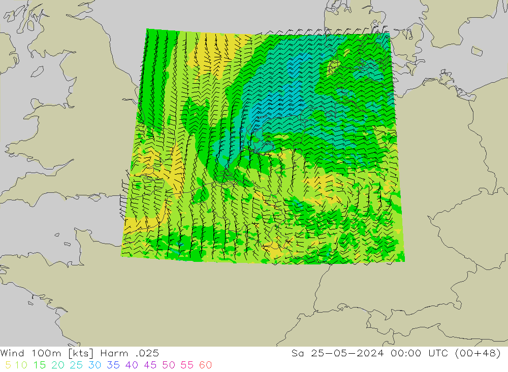 风 100m Harm .025 星期六 25.05.2024 00 UTC