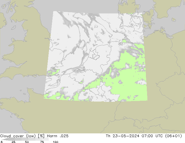Nubes bajas Harm .025 jue 23.05.2024 07 UTC