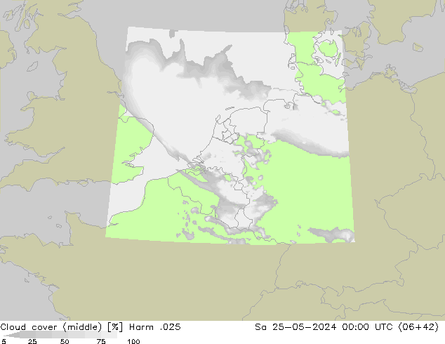 oblačnosti uprostřed Harm .025 So 25.05.2024 00 UTC