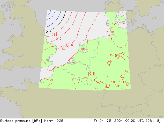приземное давление Harm .025 пт 24.05.2024 00 UTC