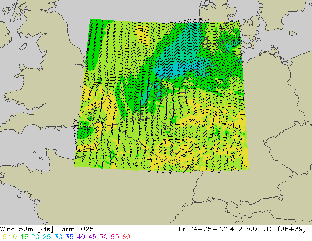 Wind 50m Harm .025 Fr 24.05.2024 21 UTC