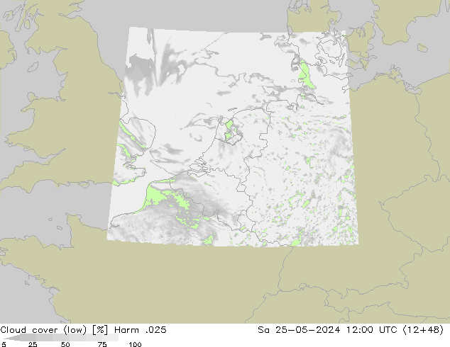 Nubes bajas Harm .025 sáb 25.05.2024 12 UTC