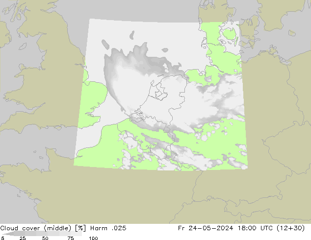 Wolken (mittel) Harm .025 Fr 24.05.2024 18 UTC
