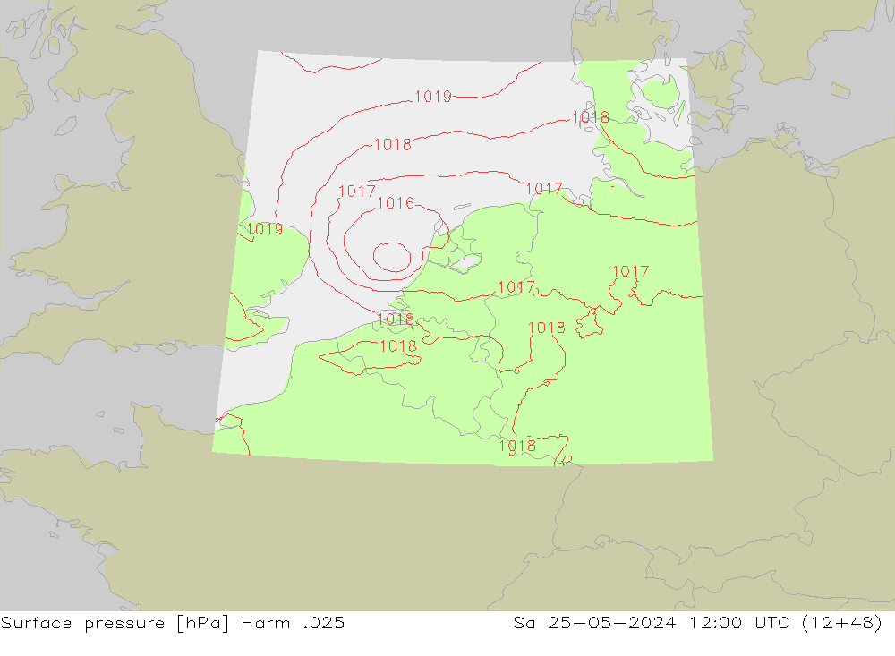 Luchtdruk (Grond) Harm .025 za 25.05.2024 12 UTC