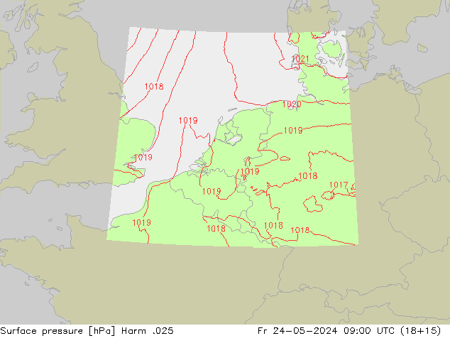 Surface pressure Harm .025 Fr 24.05.2024 09 UTC