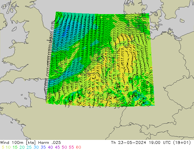 Wind 100m Harm .025 Th 23.05.2024 19 UTC