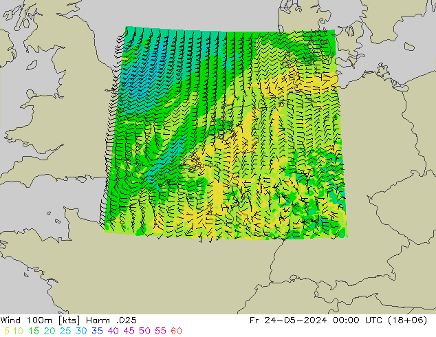 Viento 100m Harm .025 vie 24.05.2024 00 UTC