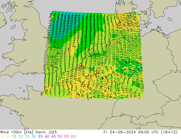 Wind 100m Harm .025 Fr 24.05.2024 06 UTC