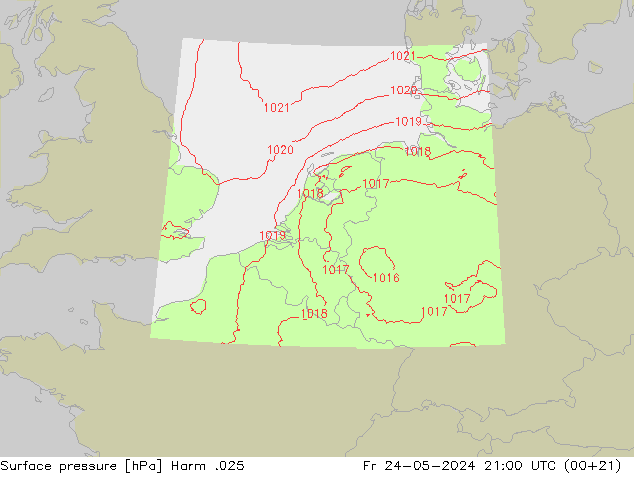 Presión superficial Harm .025 vie 24.05.2024 21 UTC