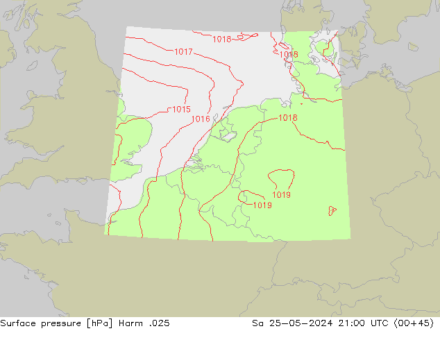 Luchtdruk (Grond) Harm .025 za 25.05.2024 21 UTC