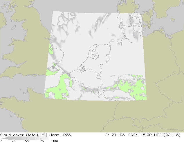 Nuages (total) Harm .025 ven 24.05.2024 18 UTC