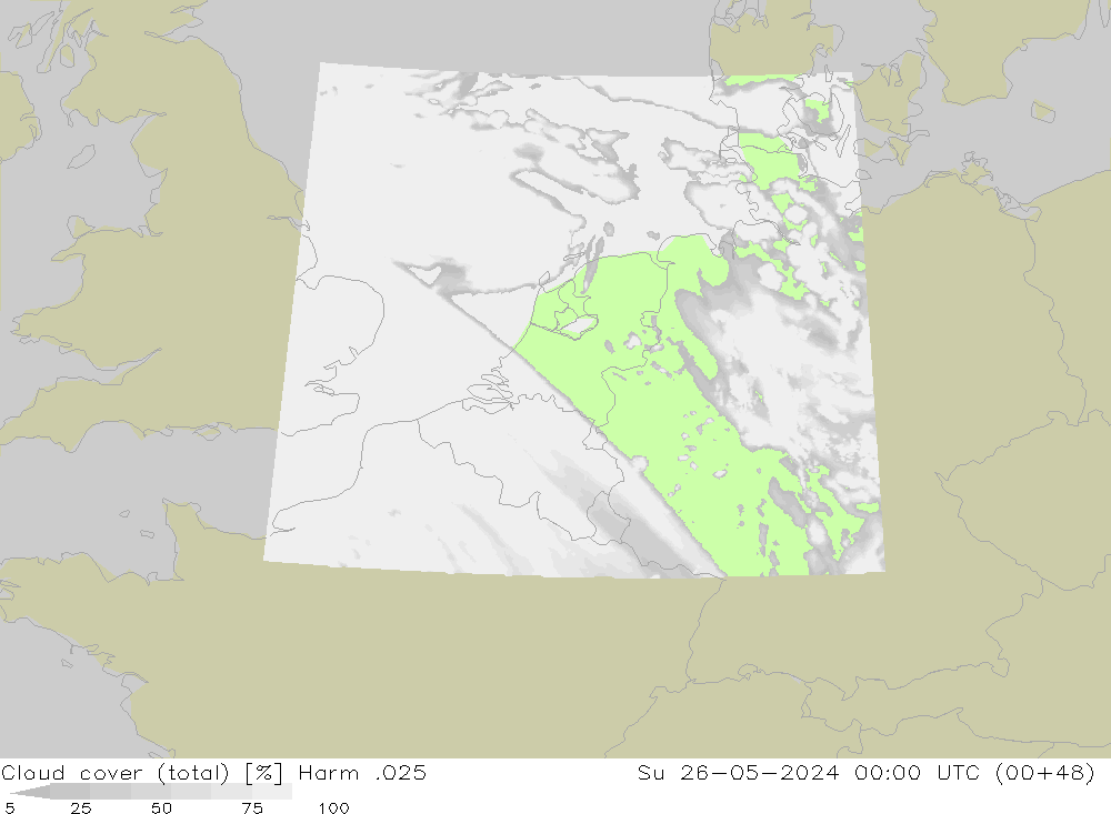 Nubi (totali) Harm .025 dom 26.05.2024 00 UTC