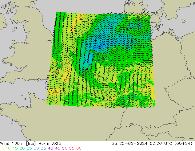 Wind 100m Harm .025 Sa 25.05.2024 00 UTC