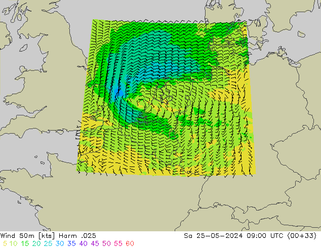Wind 50m Harm .025 Sa 25.05.2024 09 UTC