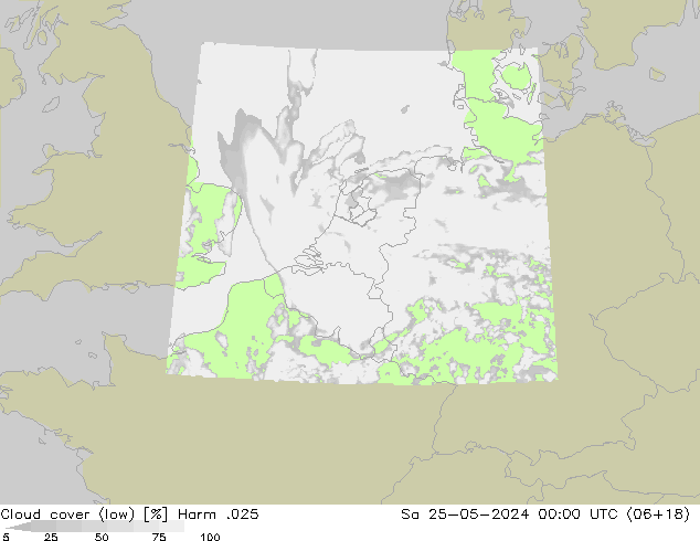 nízká oblaka Harm .025 So 25.05.2024 00 UTC
