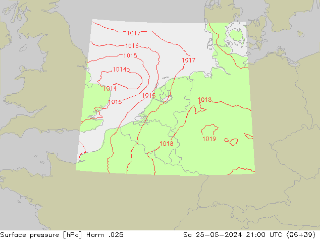 Luchtdruk (Grond) Harm .025 za 25.05.2024 21 UTC