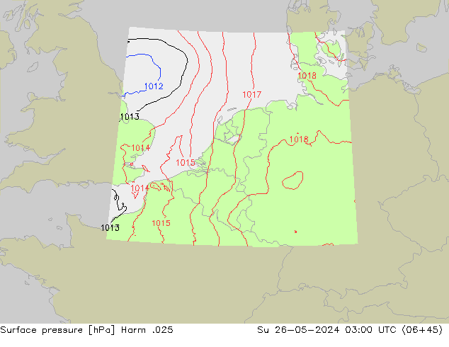 Luchtdruk (Grond) Harm .025 zo 26.05.2024 03 UTC