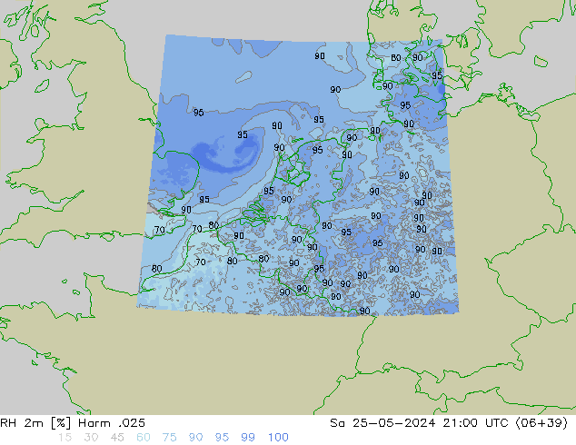RH 2m Harm .025  25.05.2024 21 UTC