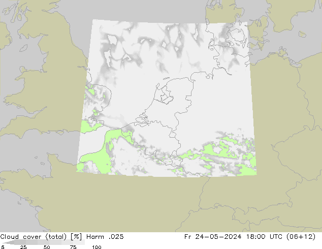 Wolken (gesamt) Harm .025 Fr 24.05.2024 18 UTC