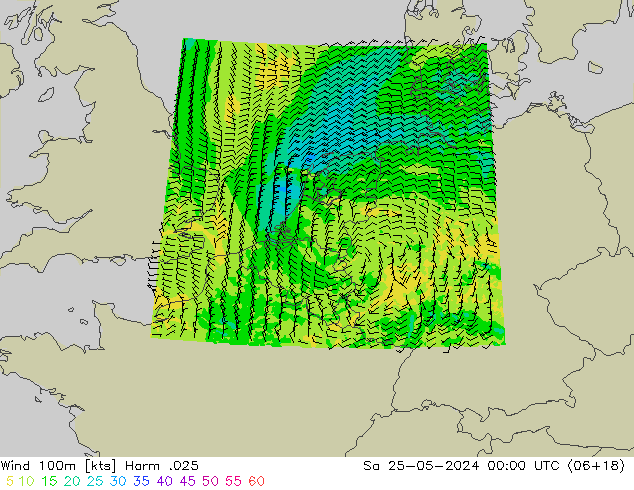 Wind 100m Harm .025 Sa 25.05.2024 00 UTC