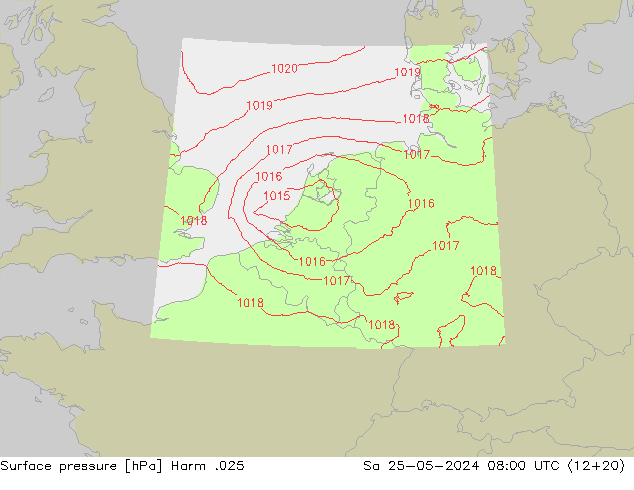 Luchtdruk (Grond) Harm .025 za 25.05.2024 08 UTC