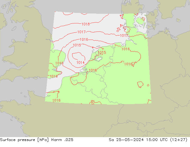 приземное давление Harm .025 сб 25.05.2024 15 UTC