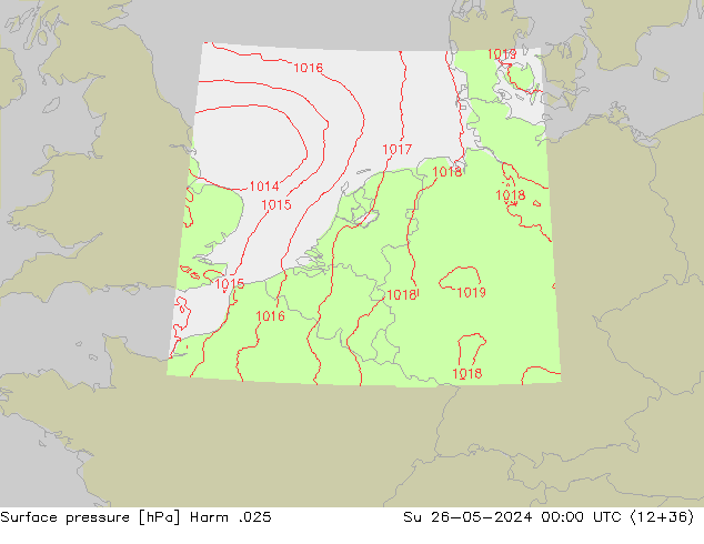 pressão do solo Harm .025 Dom 26.05.2024 00 UTC