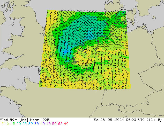 Wind 50m Harm .025 Sa 25.05.2024 06 UTC