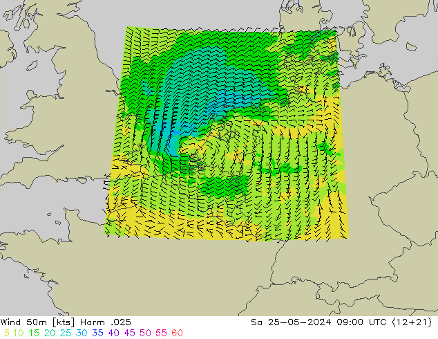 Wind 50m Harm .025 Sa 25.05.2024 09 UTC