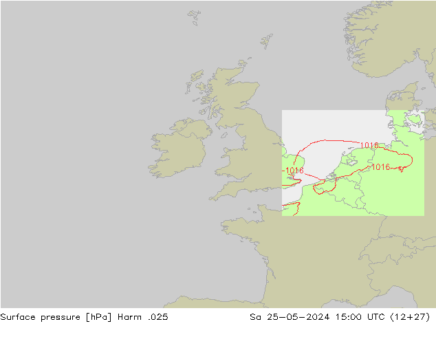 Atmosférický tlak Harm .025 So 25.05.2024 15 UTC
