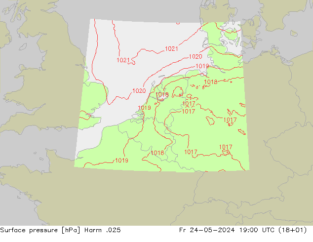 приземное давление Harm .025 пт 24.05.2024 19 UTC