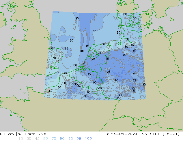 RH 2m Harm .025 Sex 24.05.2024 19 UTC