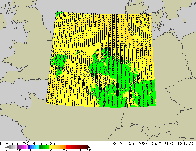 точка росы Harm .025 Вс 26.05.2024 03 UTC