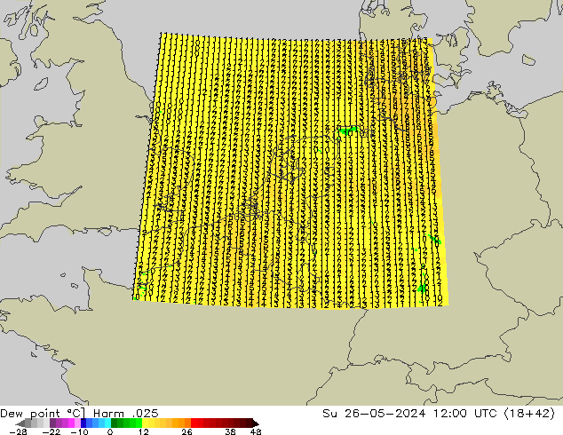 Rosný bod Harm .025 Ne 26.05.2024 12 UTC