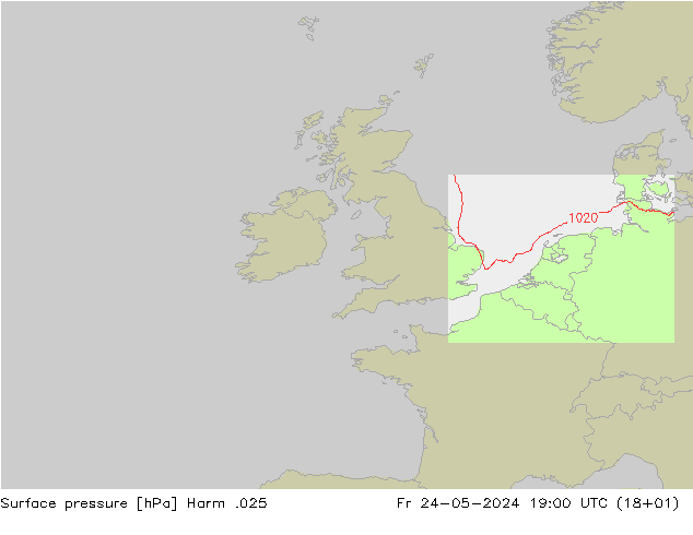 Surface pressure Harm .025 Fr 24.05.2024 19 UTC