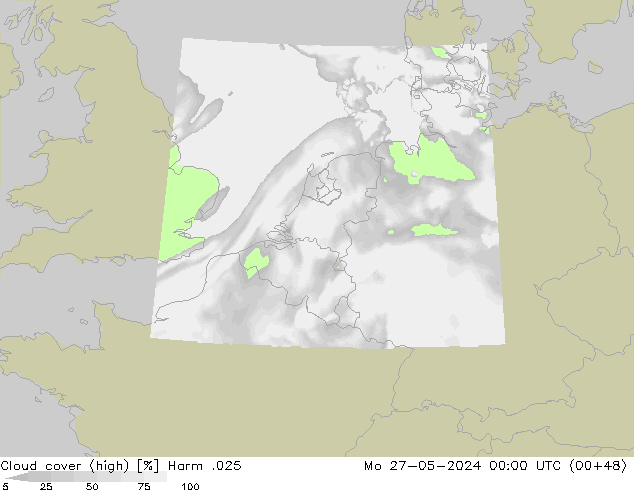 Wolken (hohe) Harm .025 Mo 27.05.2024 00 UTC