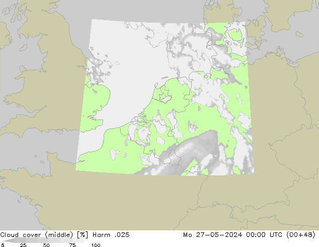 Bewolking (Middelb.) Harm .025 ma 27.05.2024 00 UTC