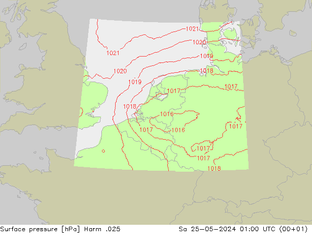 Luchtdruk (Grond) Harm .025 za 25.05.2024 01 UTC