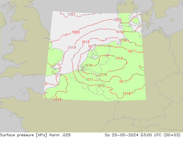 Luchtdruk (Grond) Harm .025 za 25.05.2024 03 UTC